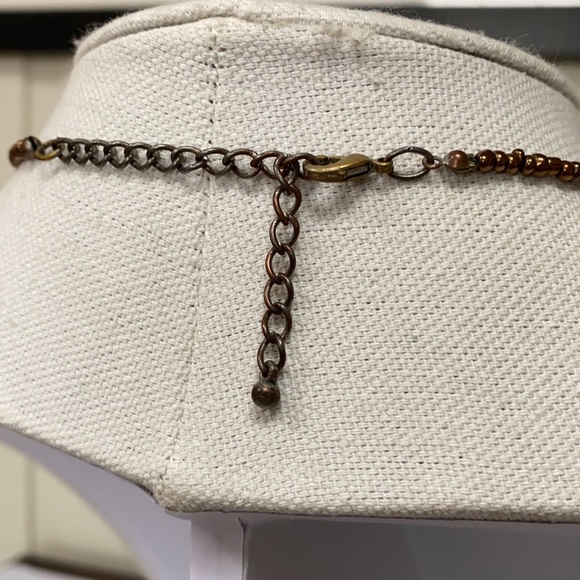 Older brown bead and faceted bead necklace - Picture 4 of 4